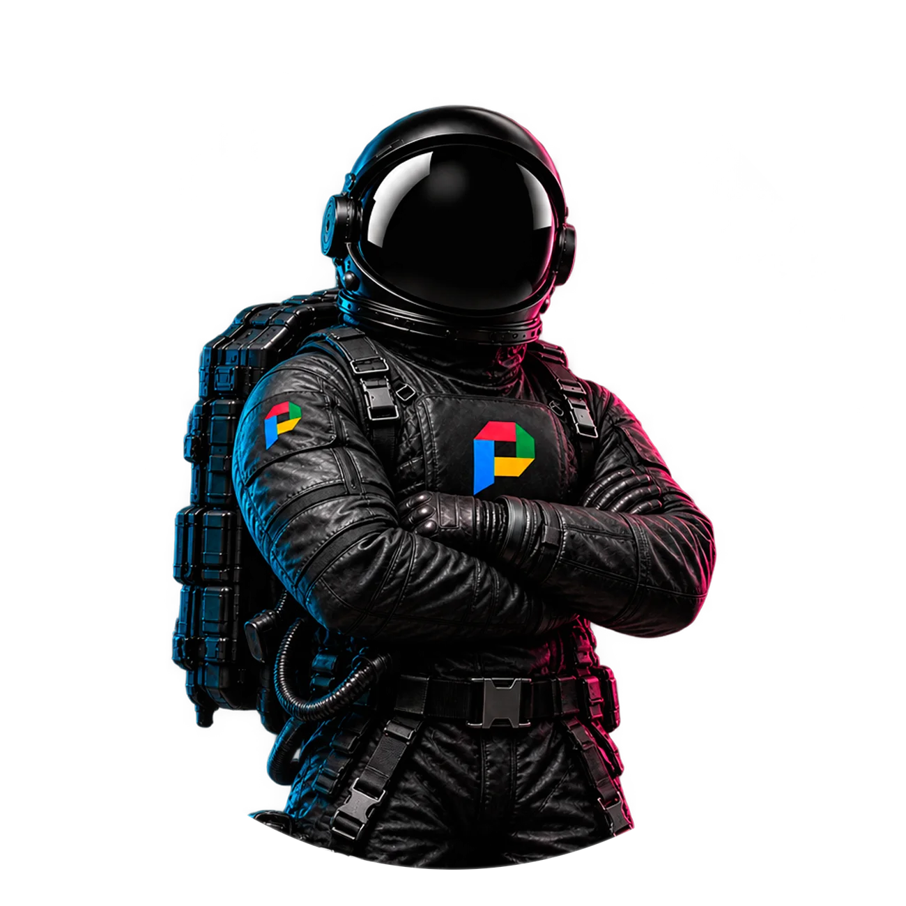 Astronauta de Publimpacto en la composición inicial